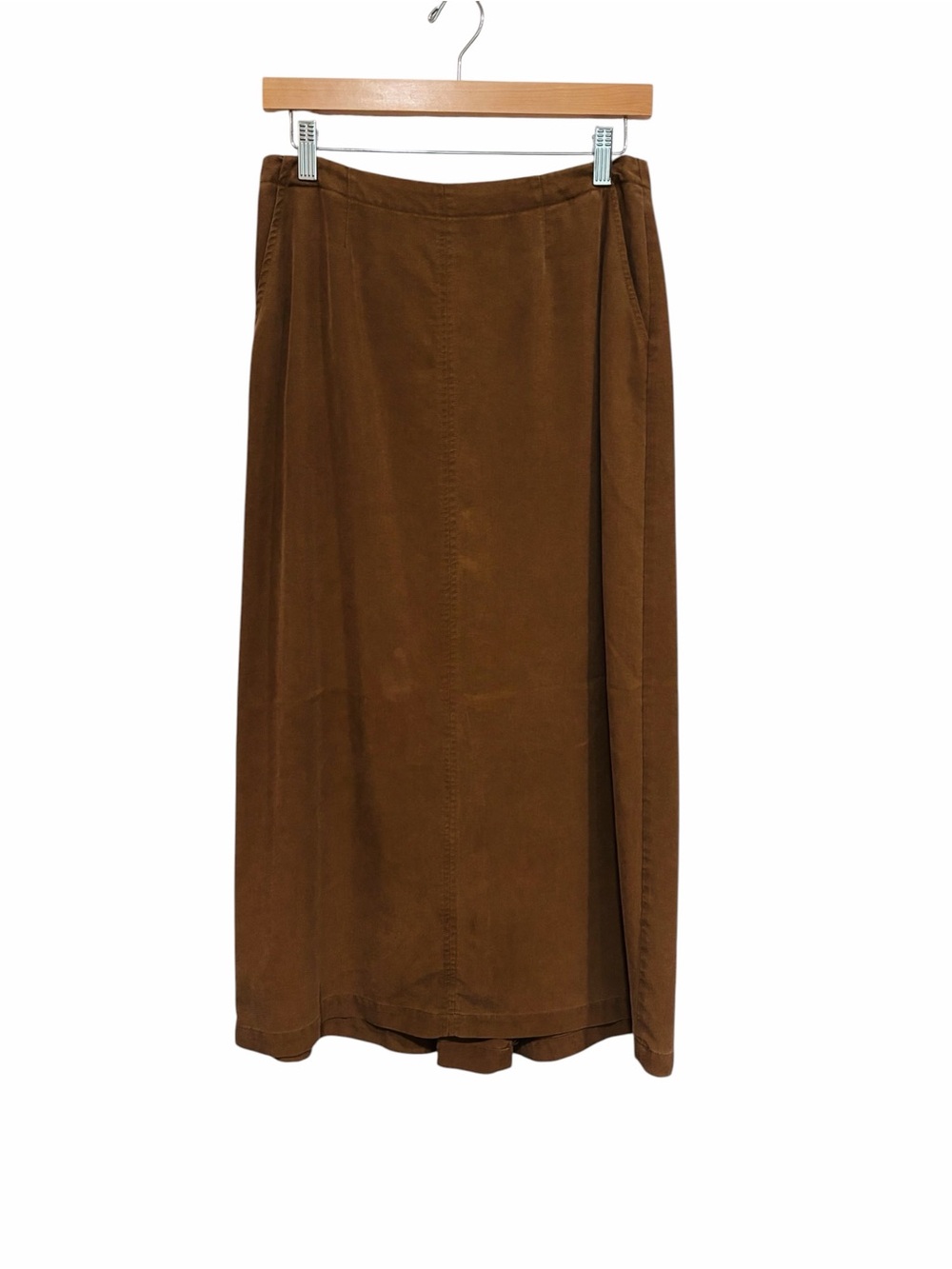 Sigrid Olsen Brown Maxi Skirt pockets - Picture 2 of 6
